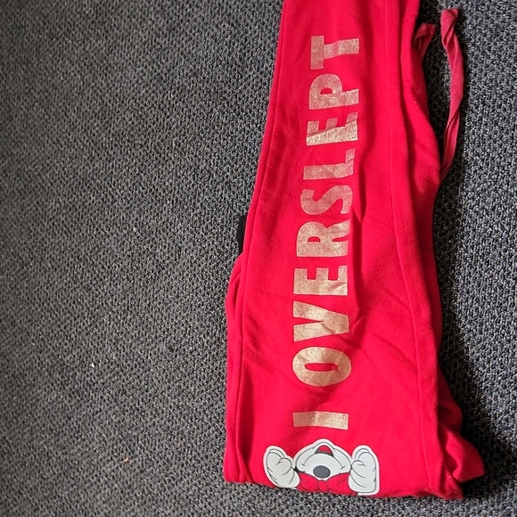 Disney, Red Mickey Mouse Sweatpants - Picture 2 of 4